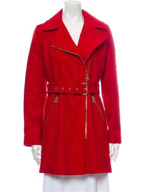 michael kors women's red wool jacket|Michael Kors women's fitted jackets.